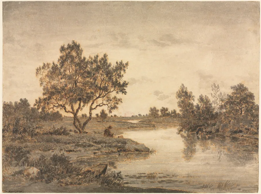 The Fisherman (Le Pêcheur) by Théodore Rousseau