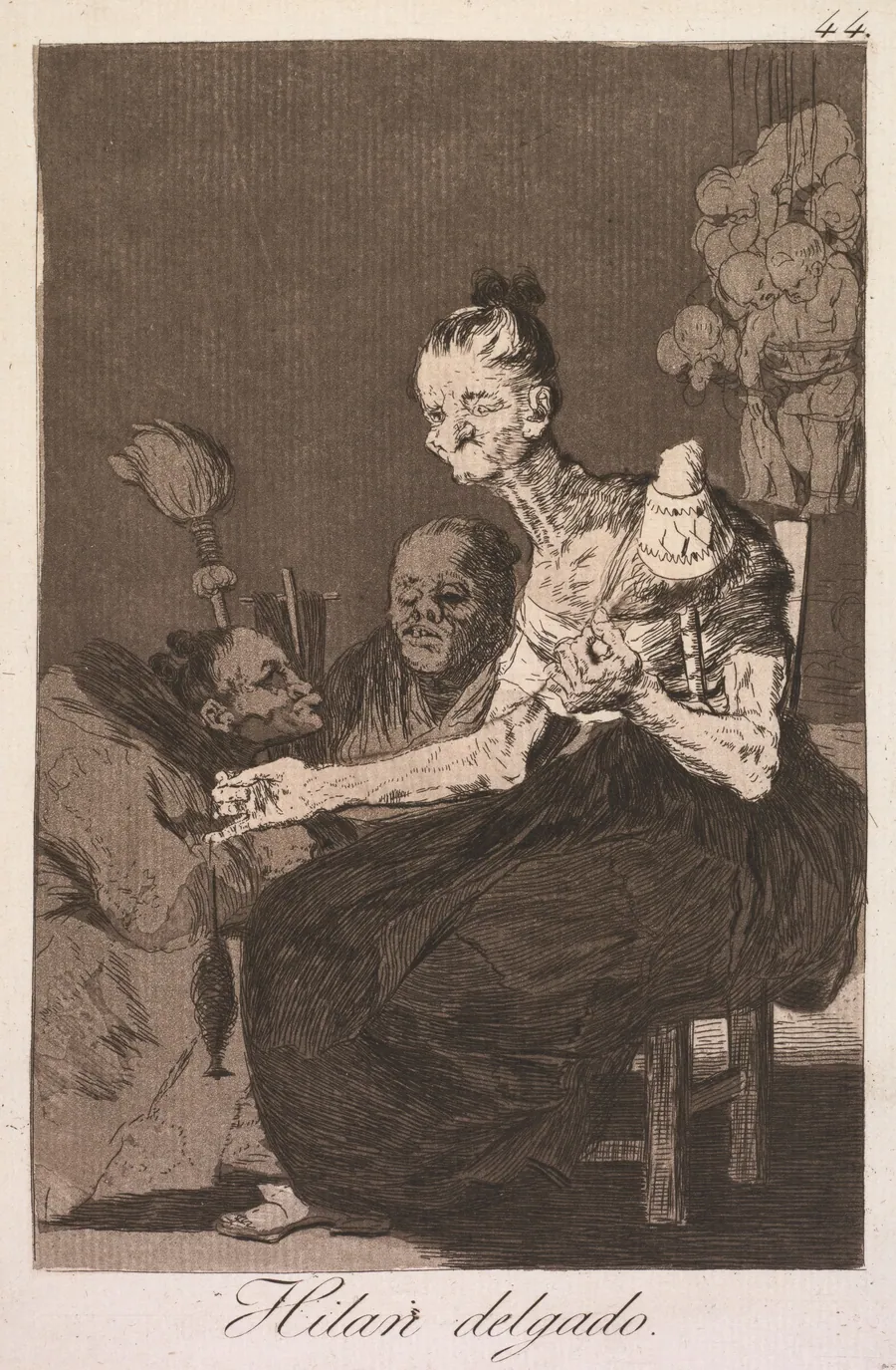 They Spin Finely, Plate 44 by Francisco de Goya