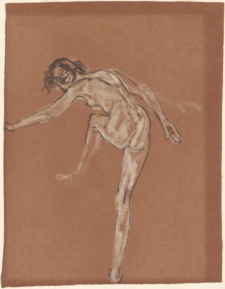 Female Nude from Behind by Arthur B. Davies