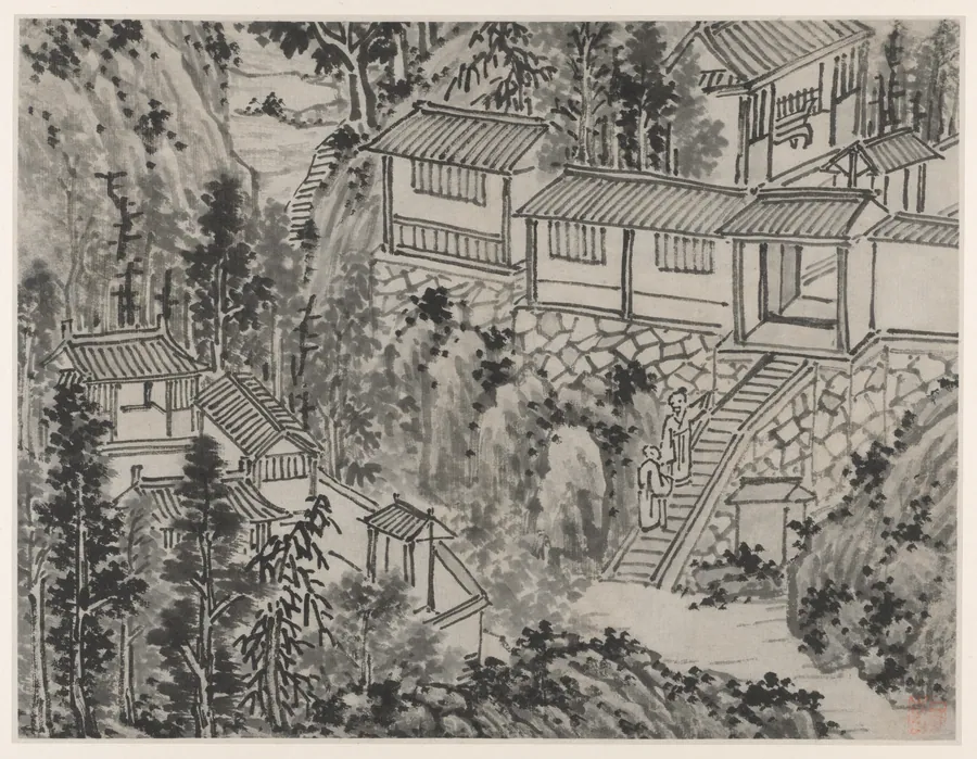 The Pine Retreat, from Twelve Views of Tiger Hill, Suzhou by Shen Zhou