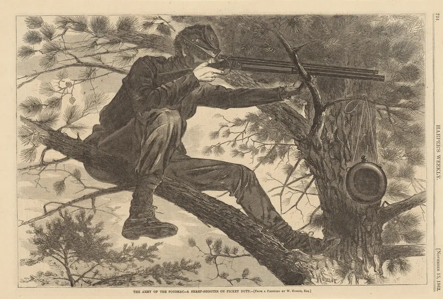 The Army of the Potomac - A Sharp-Shooter on Picket Duty by American 19th Century