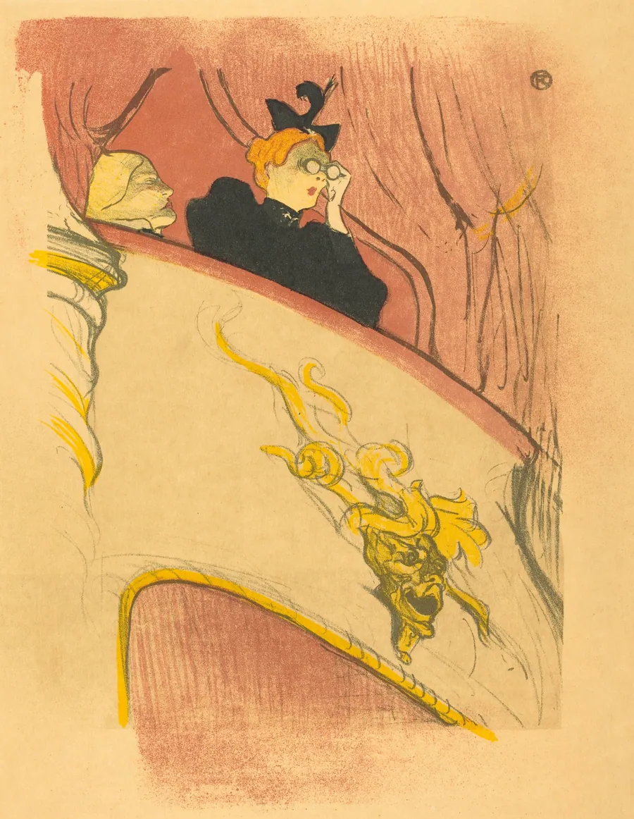 Loge with the Gilt Mask (La loge au mascaron doré) by Henri de Toulouse-Lautrec