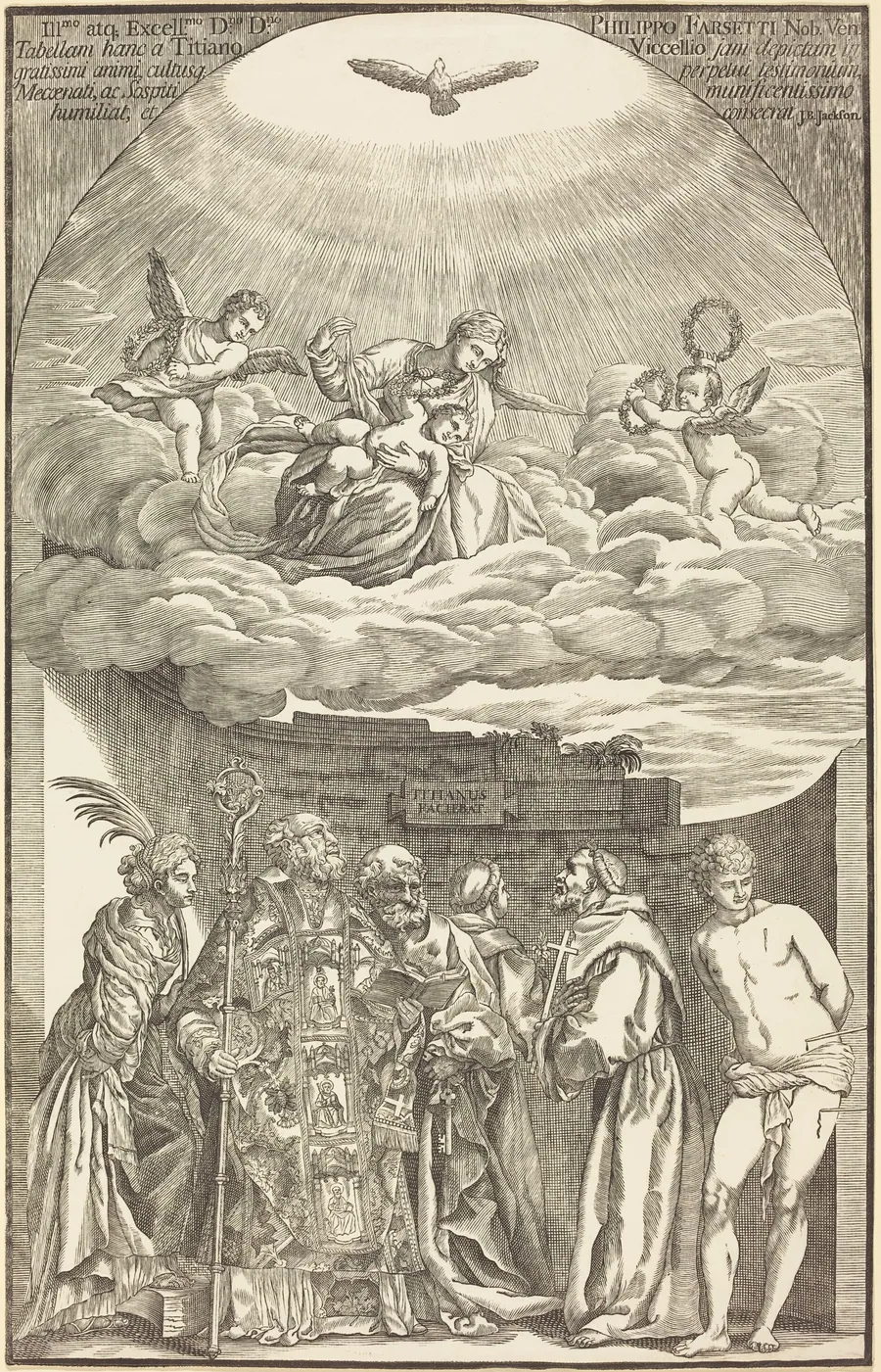 The Virgin in Clouds and Six Saints by John Baptist Jackson