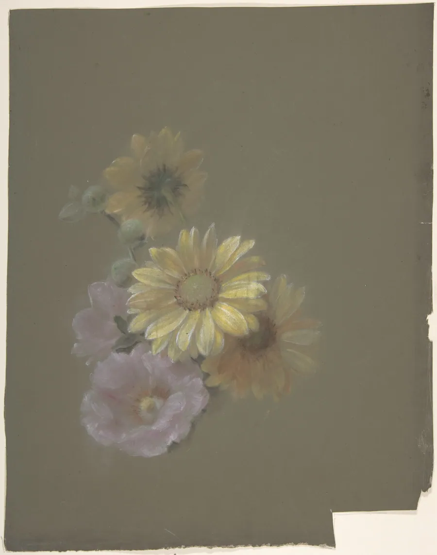 Yellow Daisies and Pink Wild Rose by Antoine Berjon