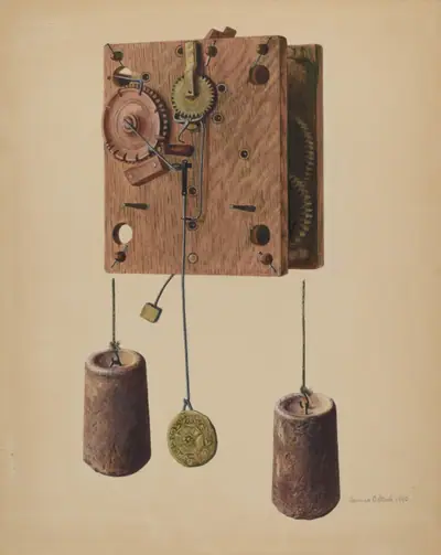 Mechanism of Eli Terry Clock