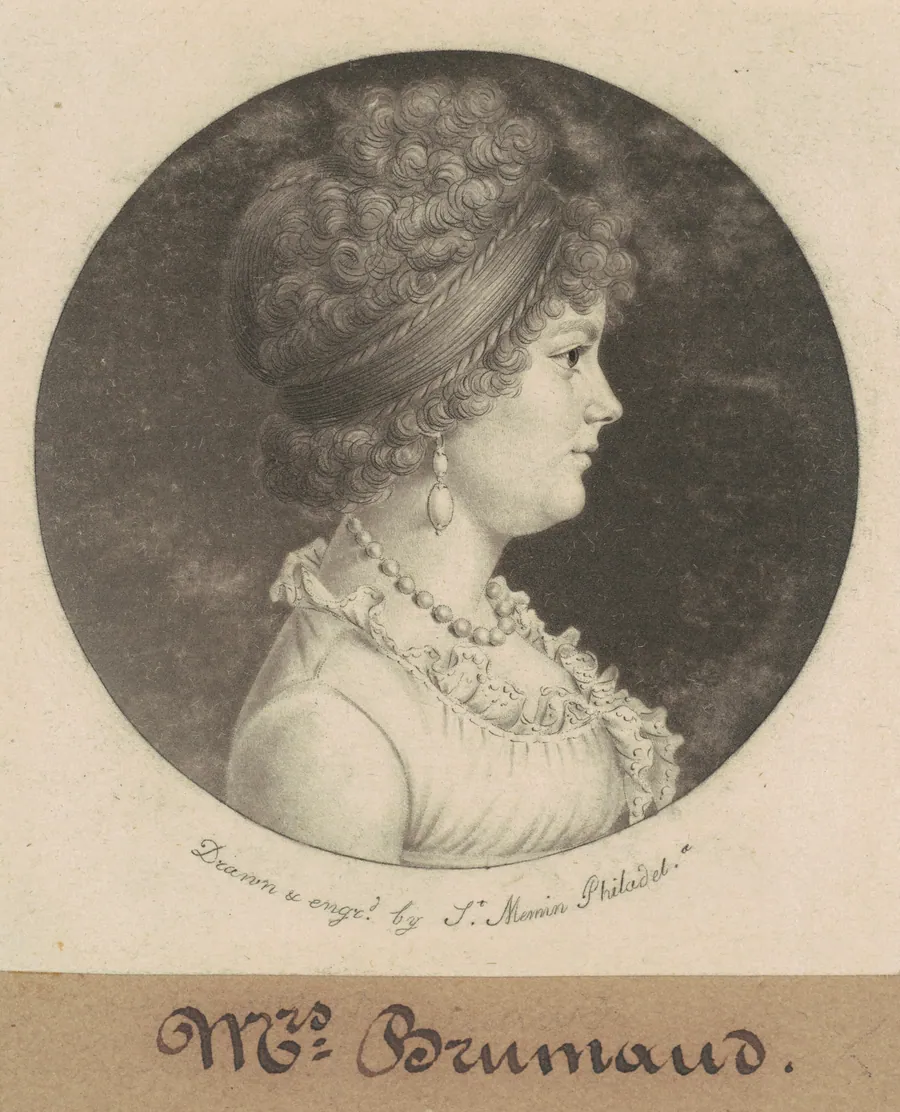 Mrs. Brumaud by Charles B. J. Févret de Saint-Mémin