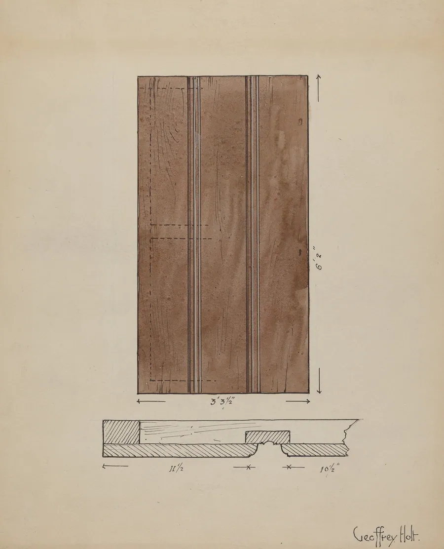 Original Inside Door to Sacristy by Geoffrey Holt