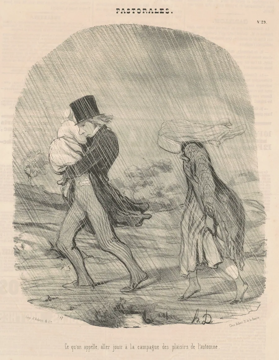Ce qu'on appelle, aller jouir a la campagne ... by Honoré Daumier