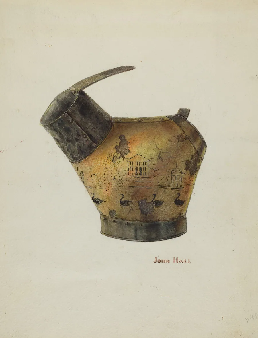 Japanned Coal Scuttle by John Hall
