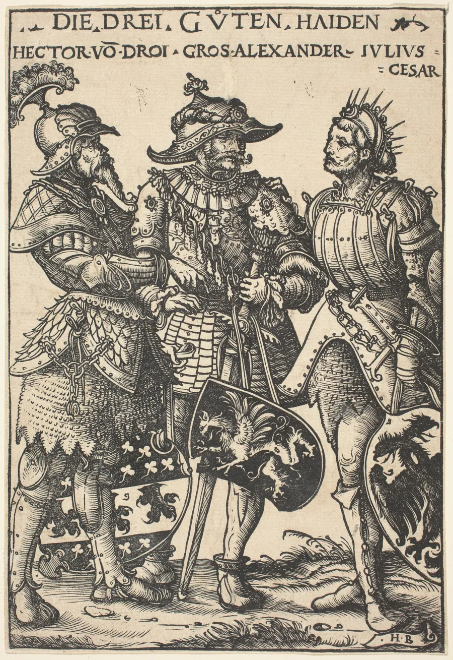 Hector, Alexander and Julius Caesar by Hans Burgkmair I