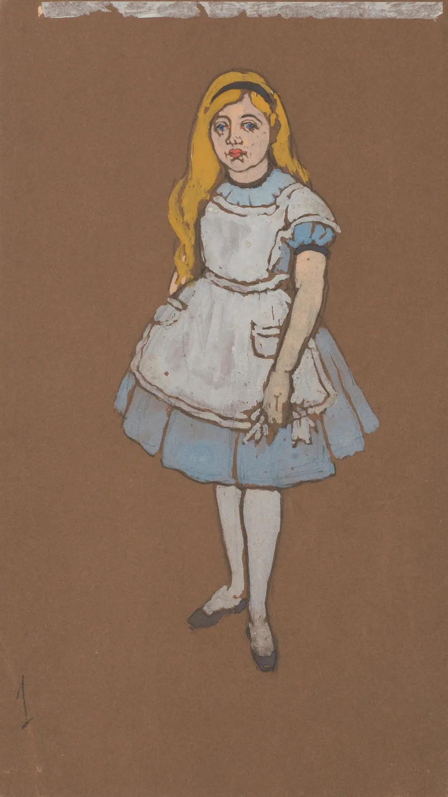 Alice (costume design for Alice-in-Wonderland, 1915) by William Penhallow Henderson, born Medford, MA 1877-died Tesuque, NM 1943