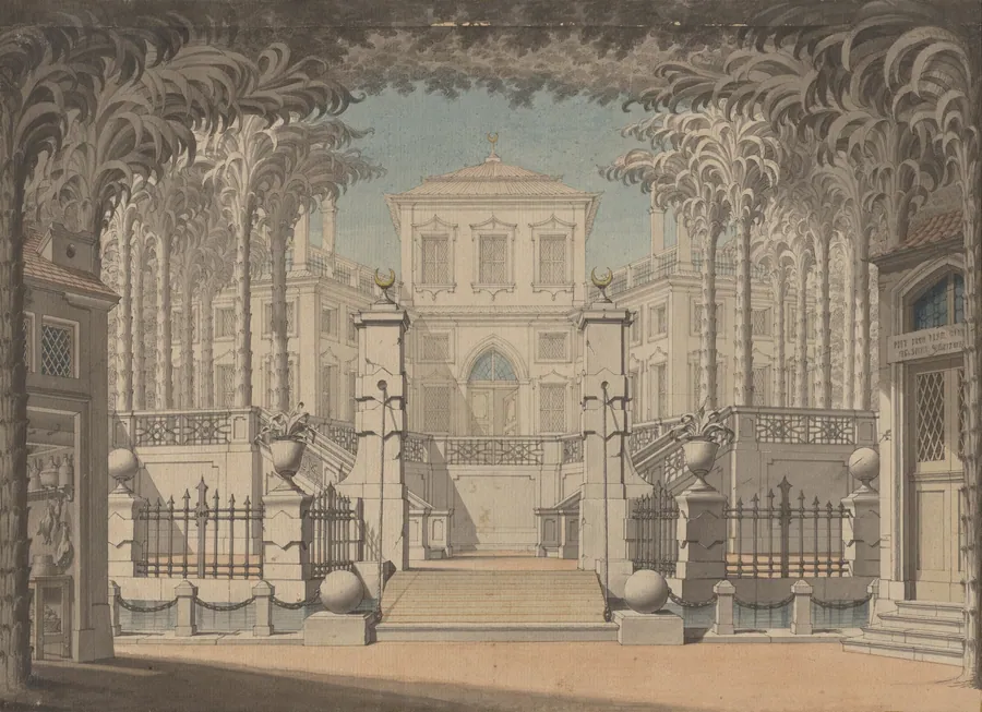 A Turkish Palace (Probably for Mozart's "Abduction from the Seraglio") by Giuseppe Quaglio