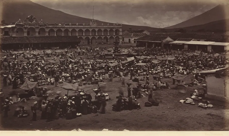 Plaza and Viceroy's Palace-Antigua de Guatemala by Eadweard Muybridge