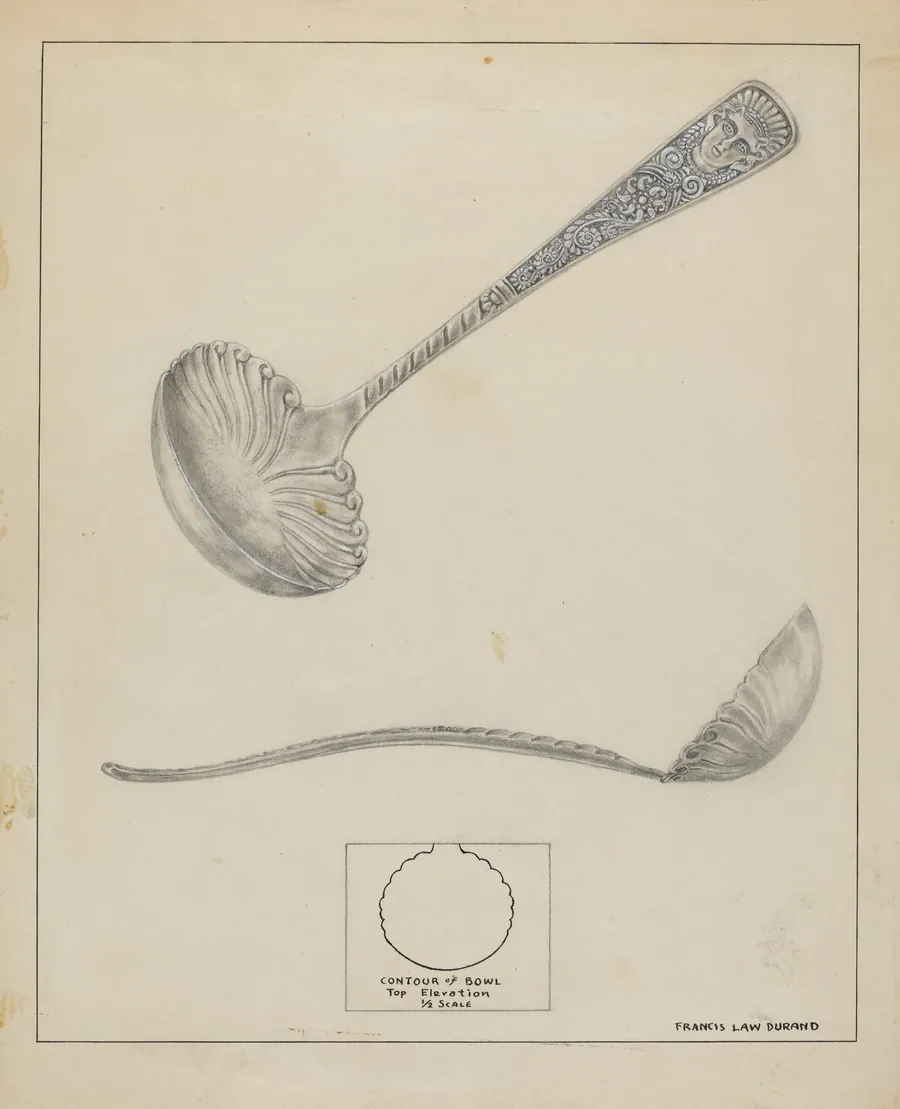 Silver Gravy Ladle by Francis Law Durand