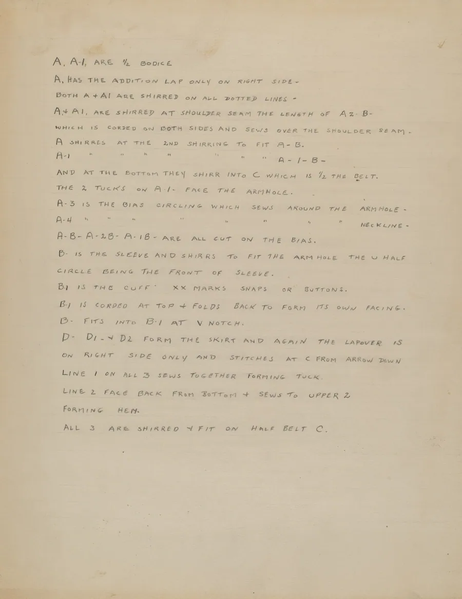 Description of a Girl's Dress by Nancy Crimi
