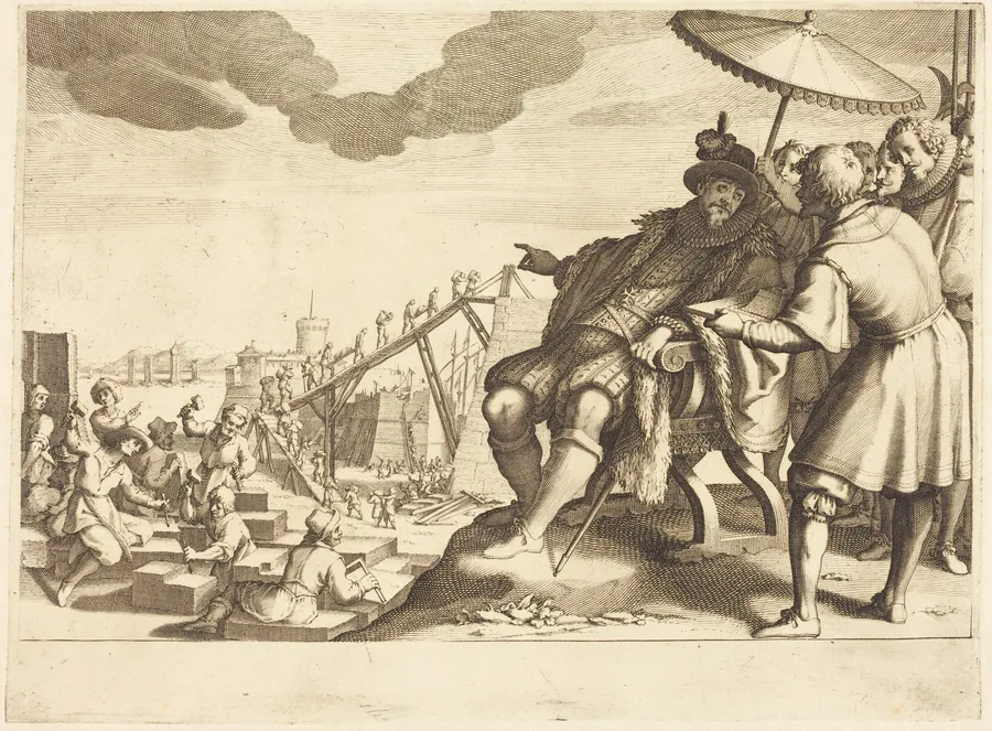 Construction and Fortification of the Port of Livorno by Jacques Callot