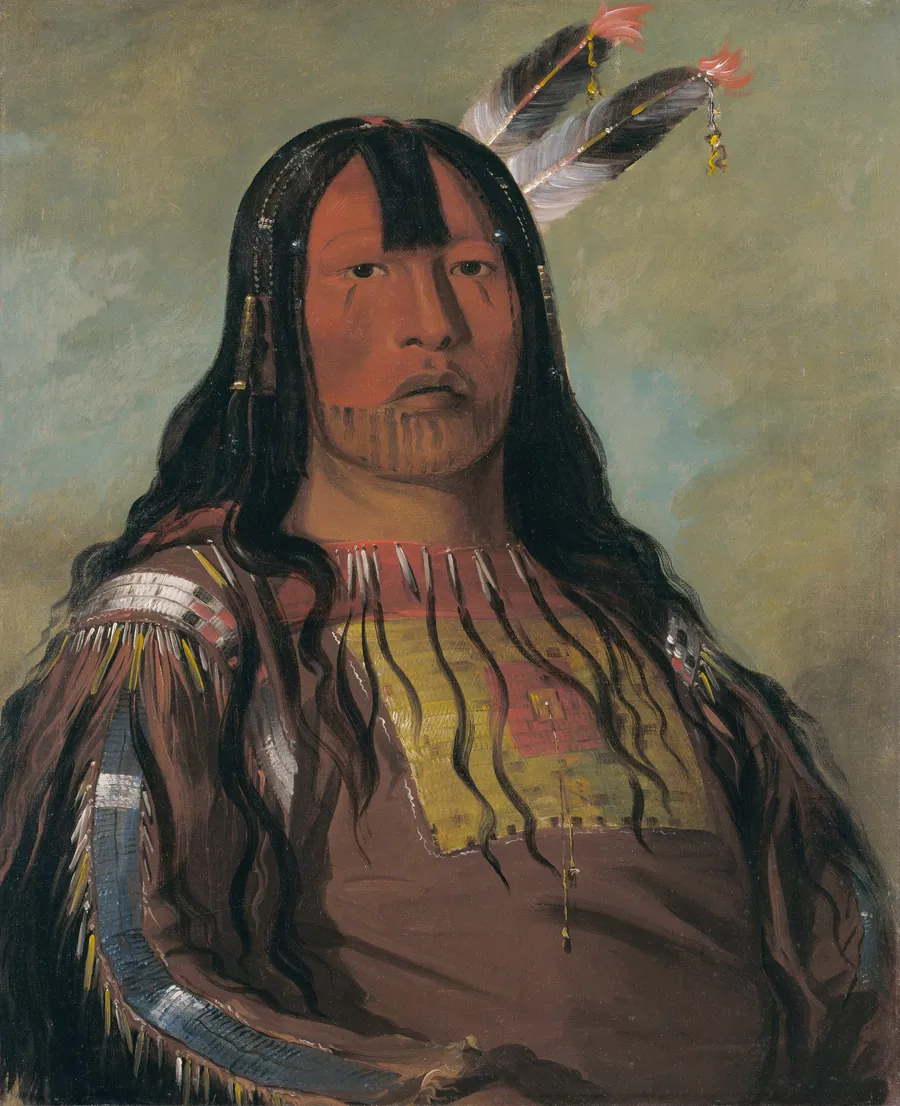 Mix-ke-móte-skin-na, Iron Horn, a Warrior by George Catlin, born Wilkes-Barre, PA 1796-died Jersey City, NJ 1872