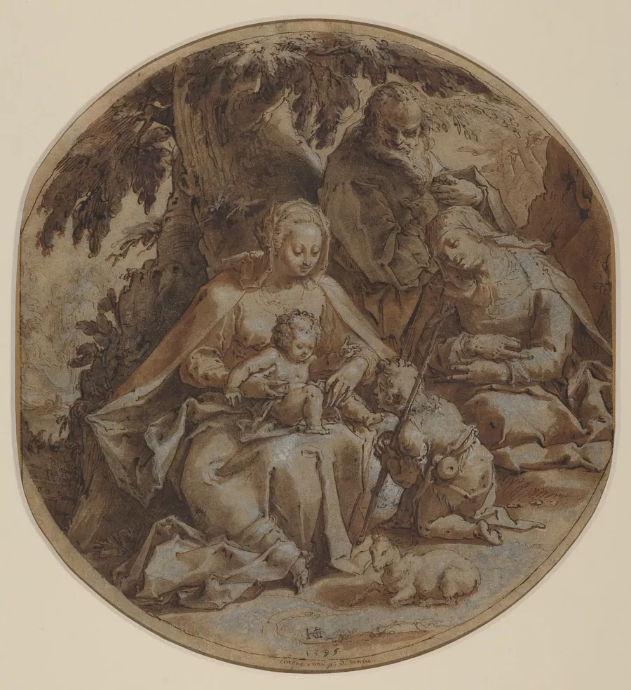 The Holy Family with Saint Elizabeth and Saint John the Baptist by Hendrick Goltzius