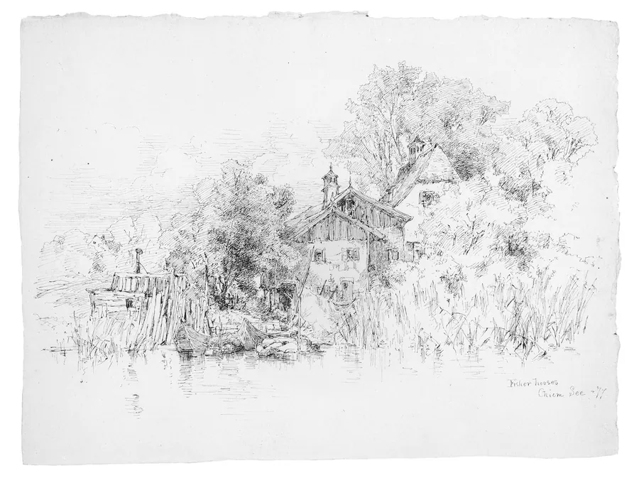 Fisher Houses, Chiem See, Germany by Andrew Fisher Bunner