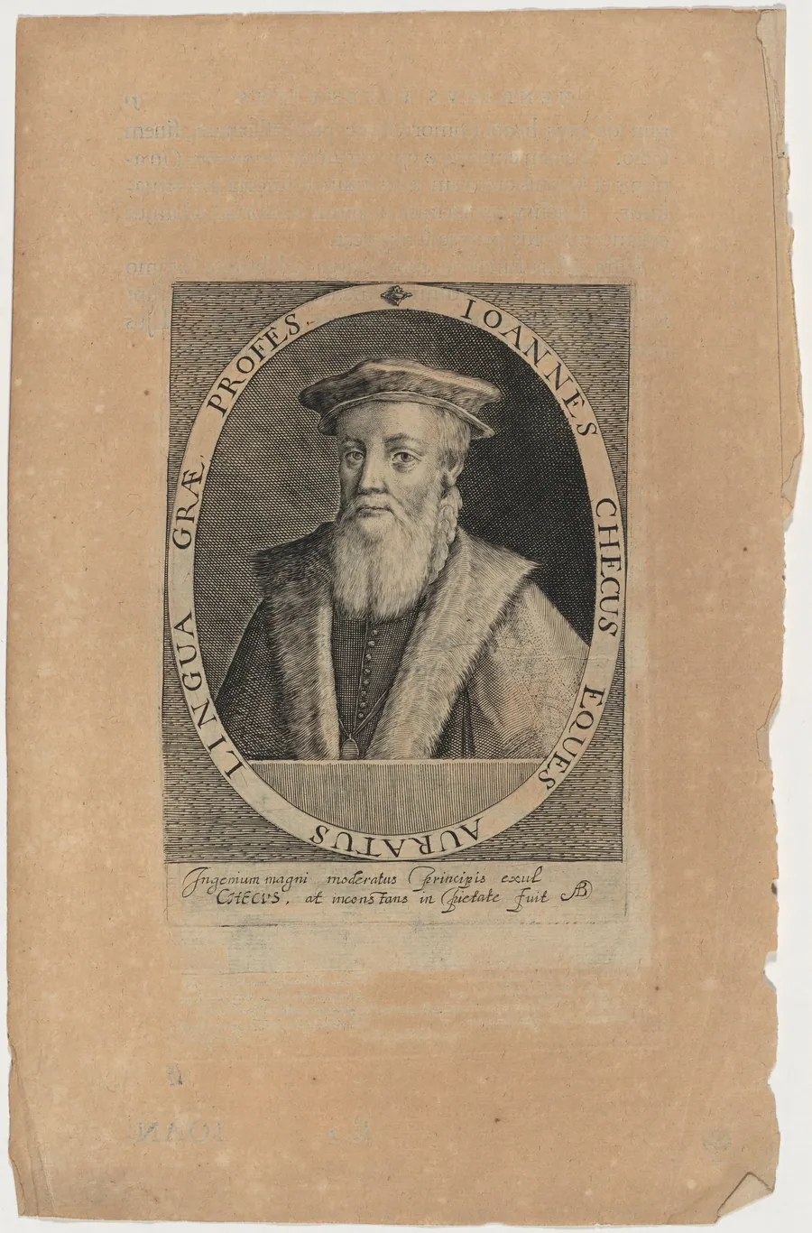 Sir John Cheke, Tutor to Edward VI by Magdalena van de Passe