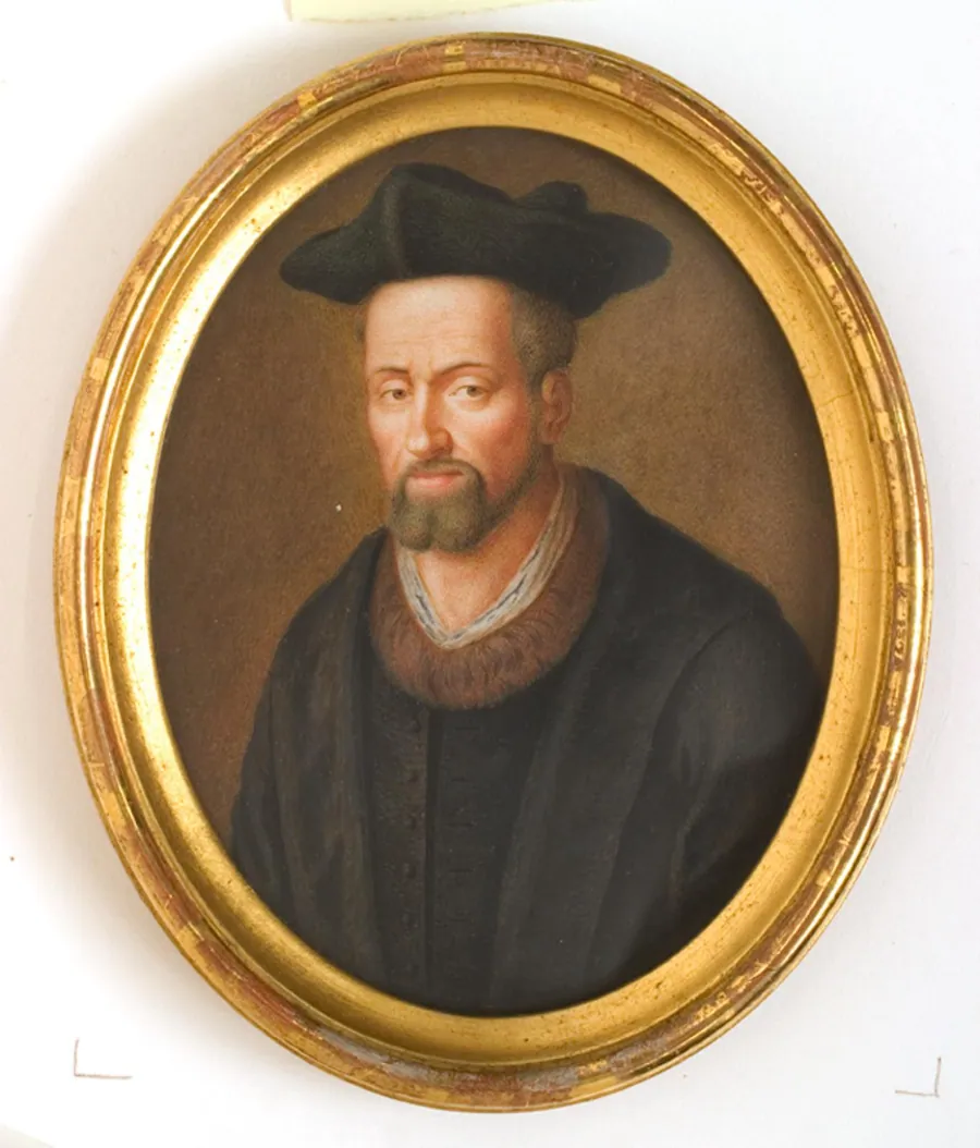 Mandsportræt med baret by Daniel Gardelle