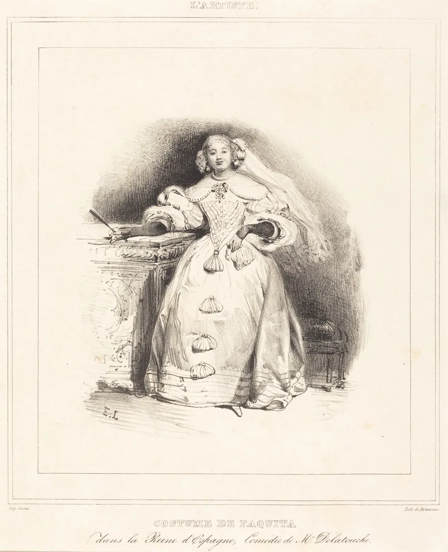 Costume de Paquita dans la Reine d'Espagne by Delaunois