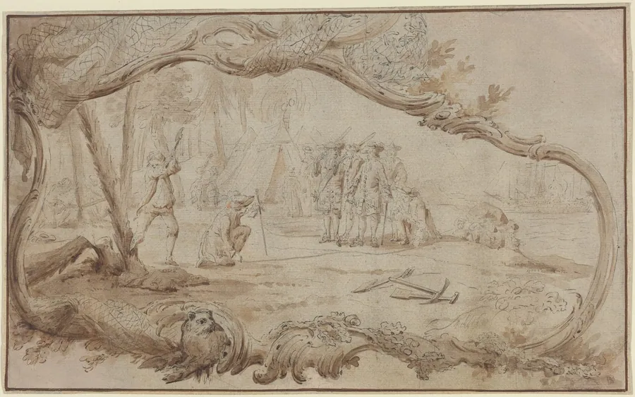 The Landing of the Dutch Expedition Party in New York by Hubert François Gravelot