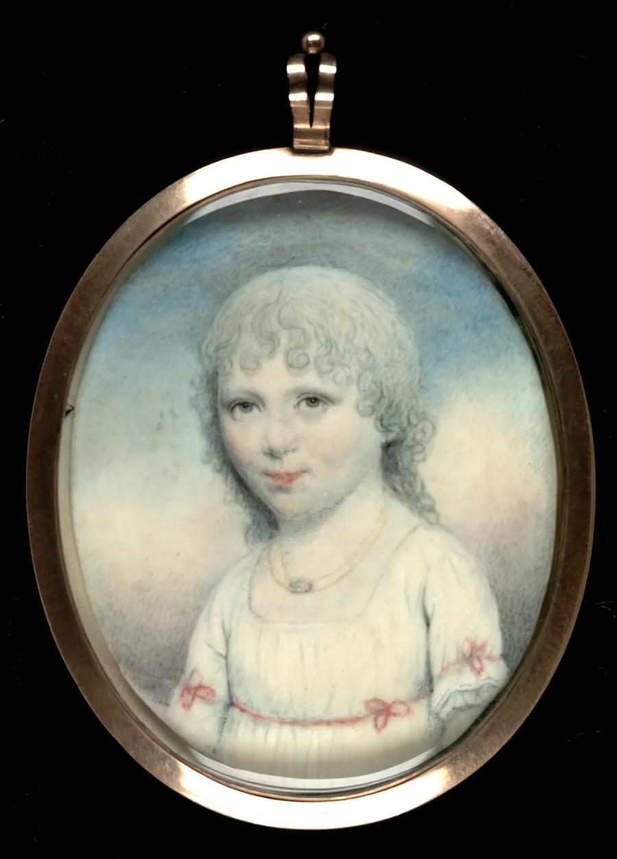 Portrait of a Child by Raphaelle Peale, born Annapolis, MD 1774-died Philadelphia, PA 1825