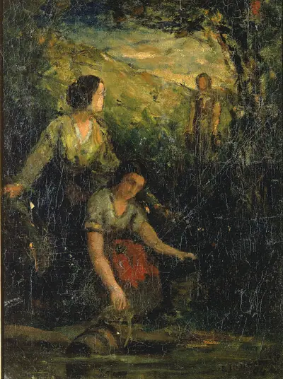 The Drinking Pool (three women at water)