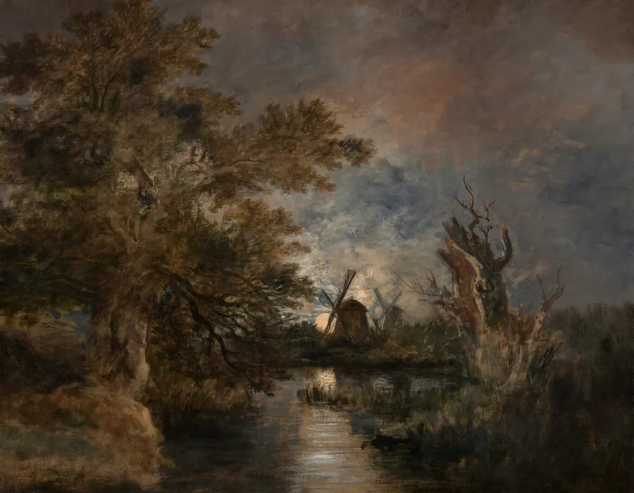 Moonlight on the Yare by John Crome