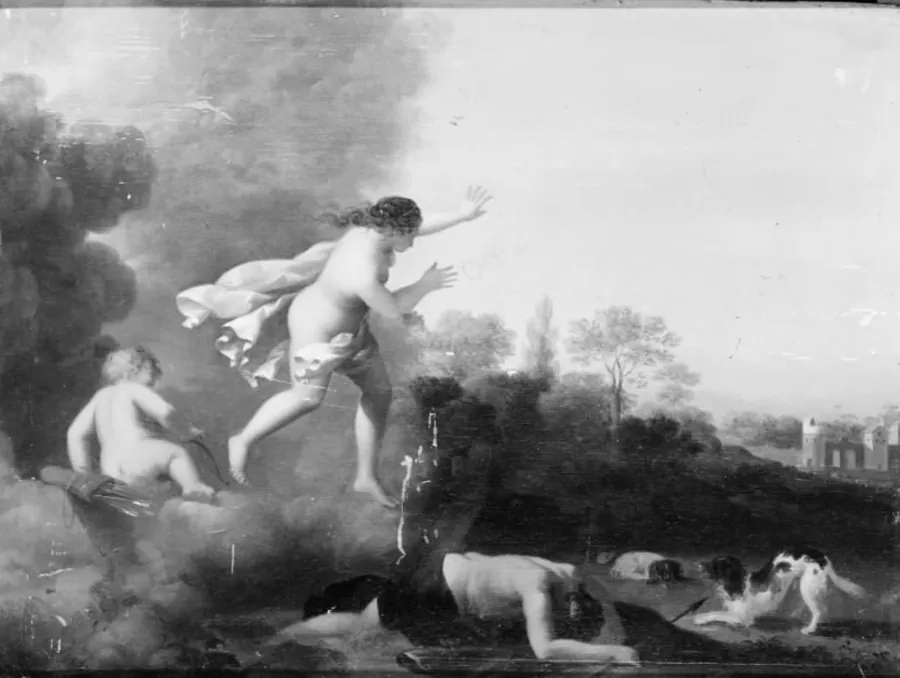 Den dræbte Adonis by Cornelis van Poelenburch