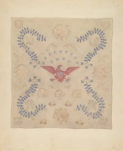Eagle and Stars Bedspread
