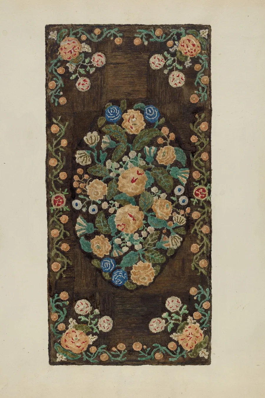 Sewed "Caterpillar" Rug by Marian Curtis Foster