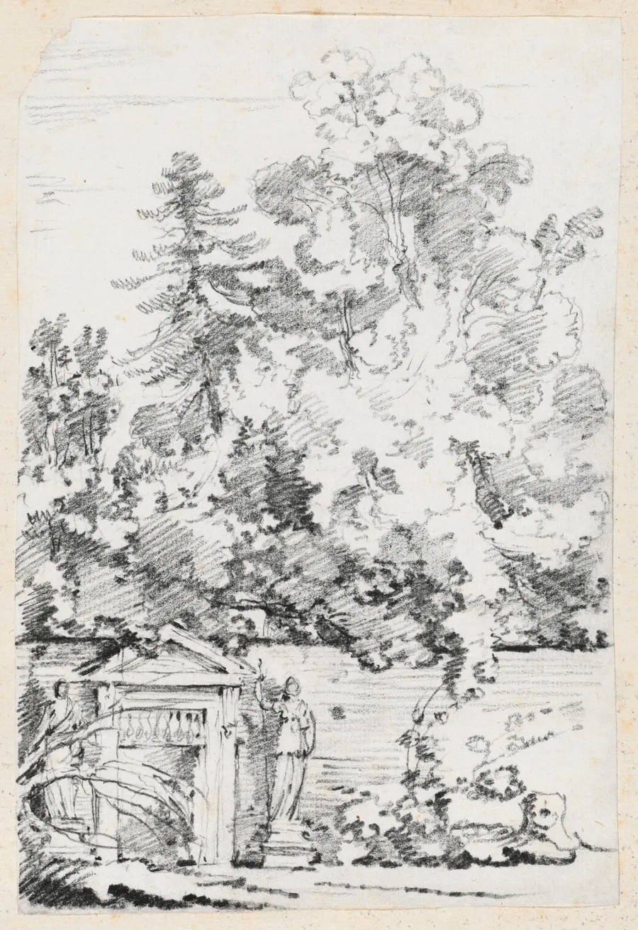 Entrance to a Walled Garden by Joseph-Marie Vien
