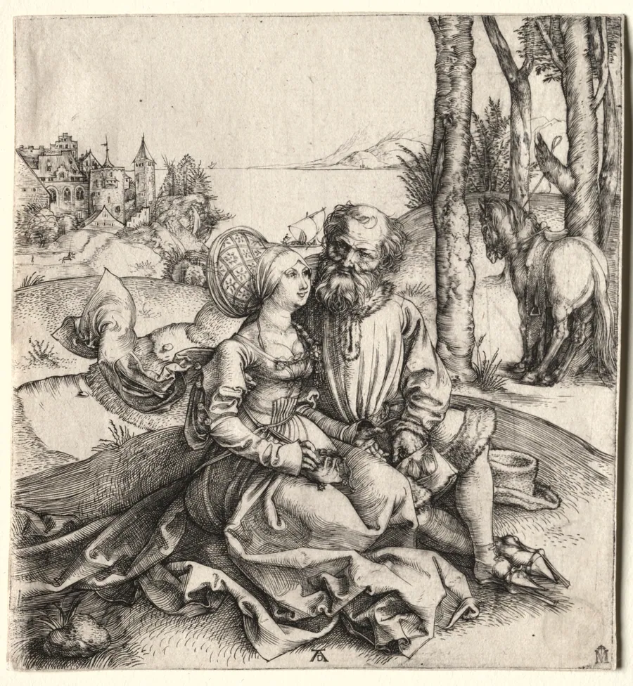 The Offer of Love (or the Ill-Assorted Couple) by Albrecht Dürer