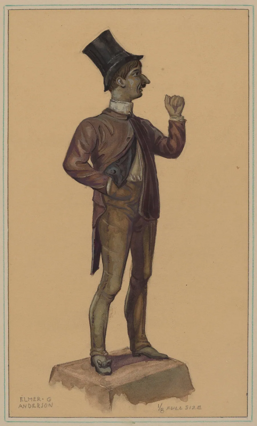 Wooden Figure by Elmer G. Anderson
