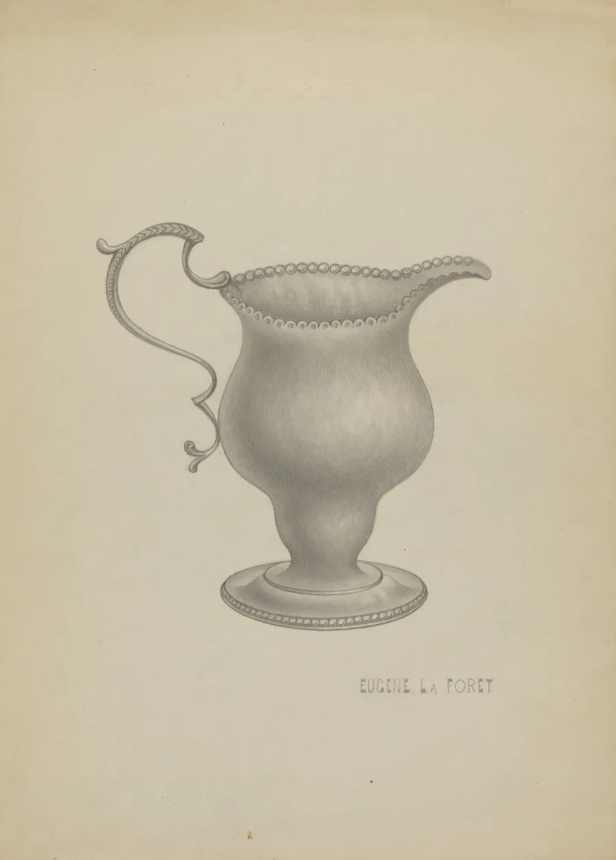 Silver Cream Pitcher by Eugene La Foret