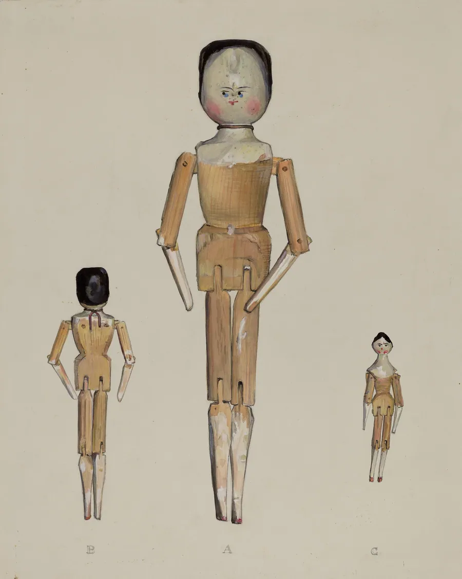 Jointed Wooden Dolls by Jane Iverson