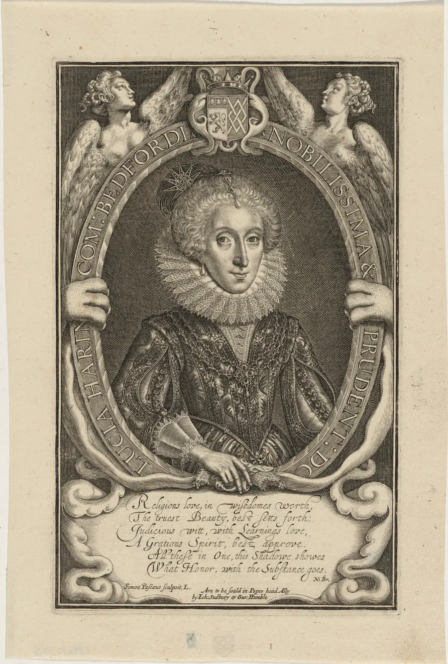 Lucia Harrington, Countess of Bedford by Simon van de Passe