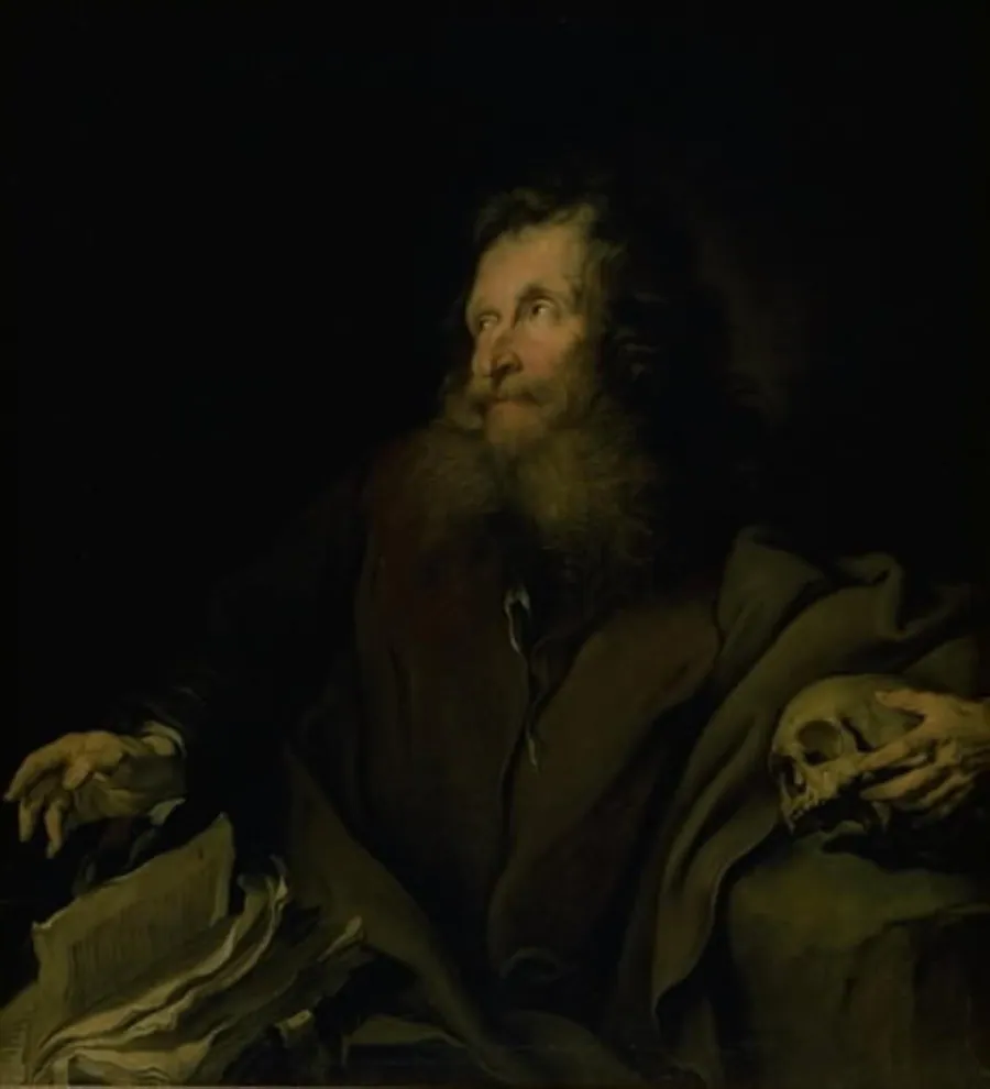 Vokspousserer Simon som Den hellige Hieronimus by Heinrich Dittmers