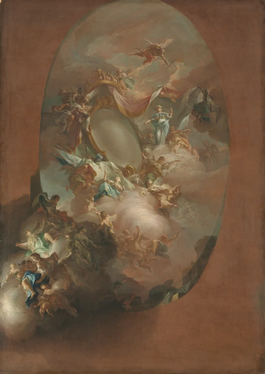 Study for "The Apotheosis of Ferdinand IV and Maria Carolina, King and Queen of Naples" (for the Palazzo dei Regi Studi, Naples) by Pietro Bardellino