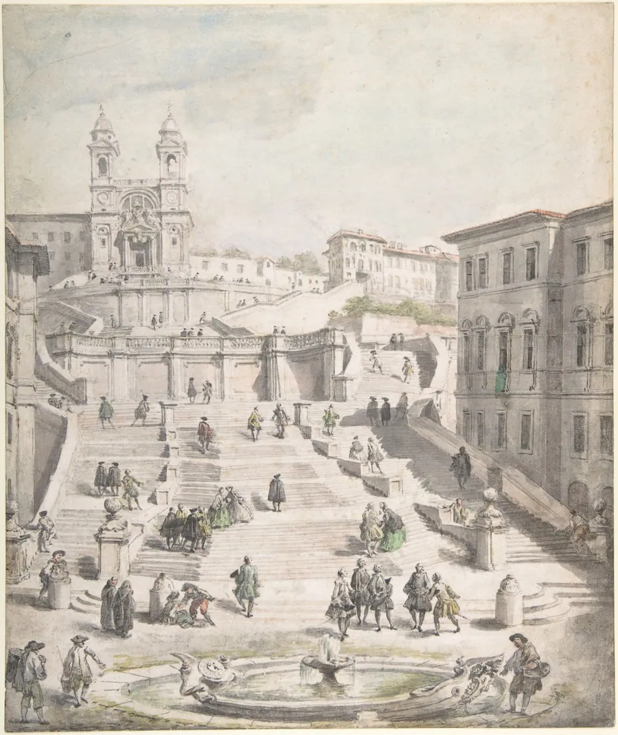 Scalinata della Trinità dei Monti by Giovanni Paolo Panini