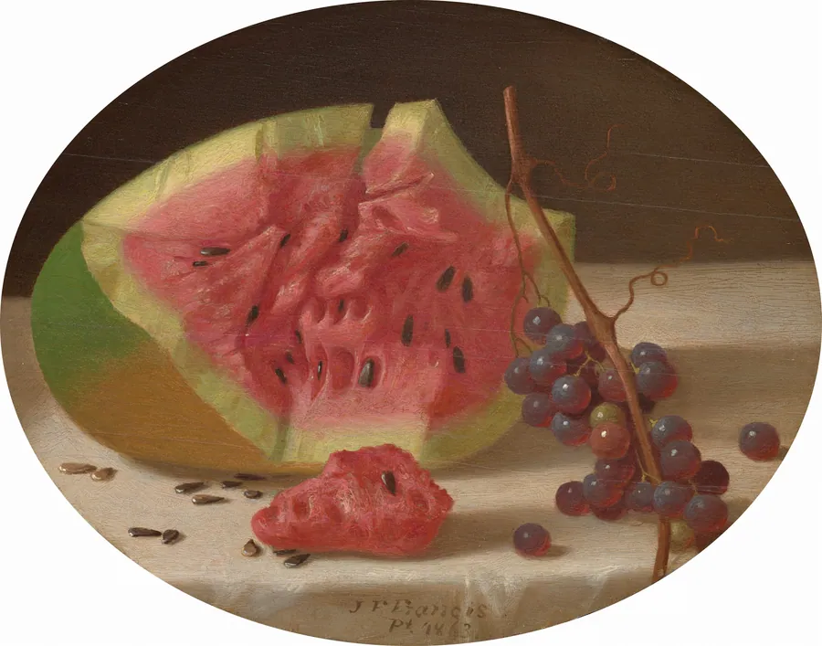 Watermelon and Grapes by John F. Francis