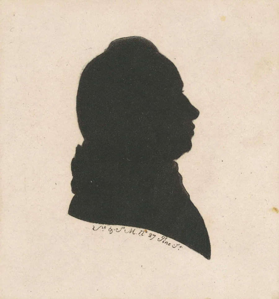Unidentified Male Silhouette by Charles B. J. Févret de Saint-Mémin