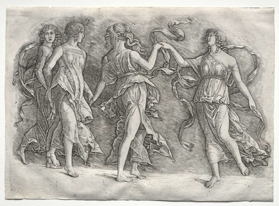 Four Dancing Muses by Premier Engraver