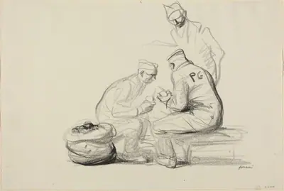 Poilu and German Prisoners