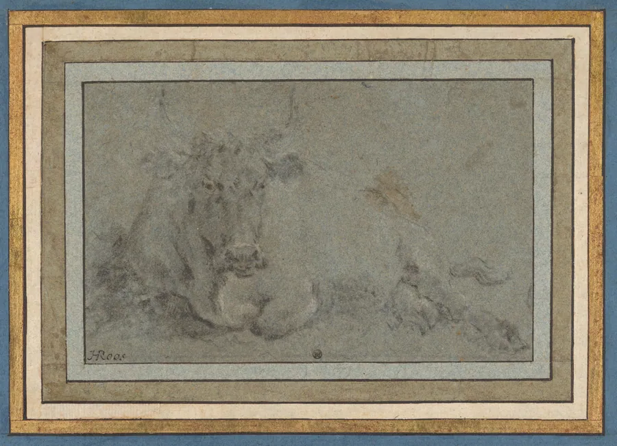 Study of a Cow by Johann Heinrich Roos
