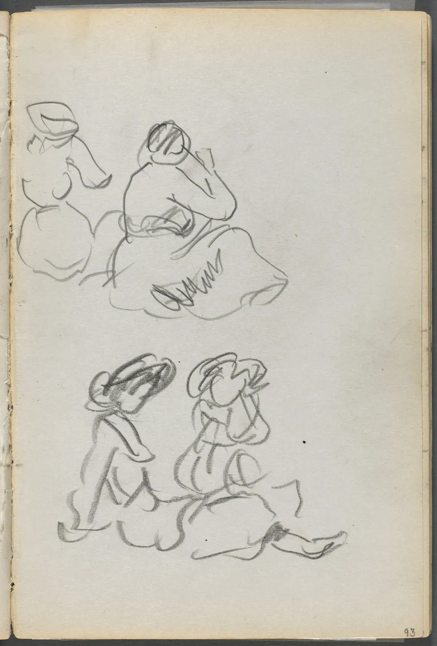 Sketchbook, The Dells, N° 127, page 093: Seated Figures by Maurice Prendergast