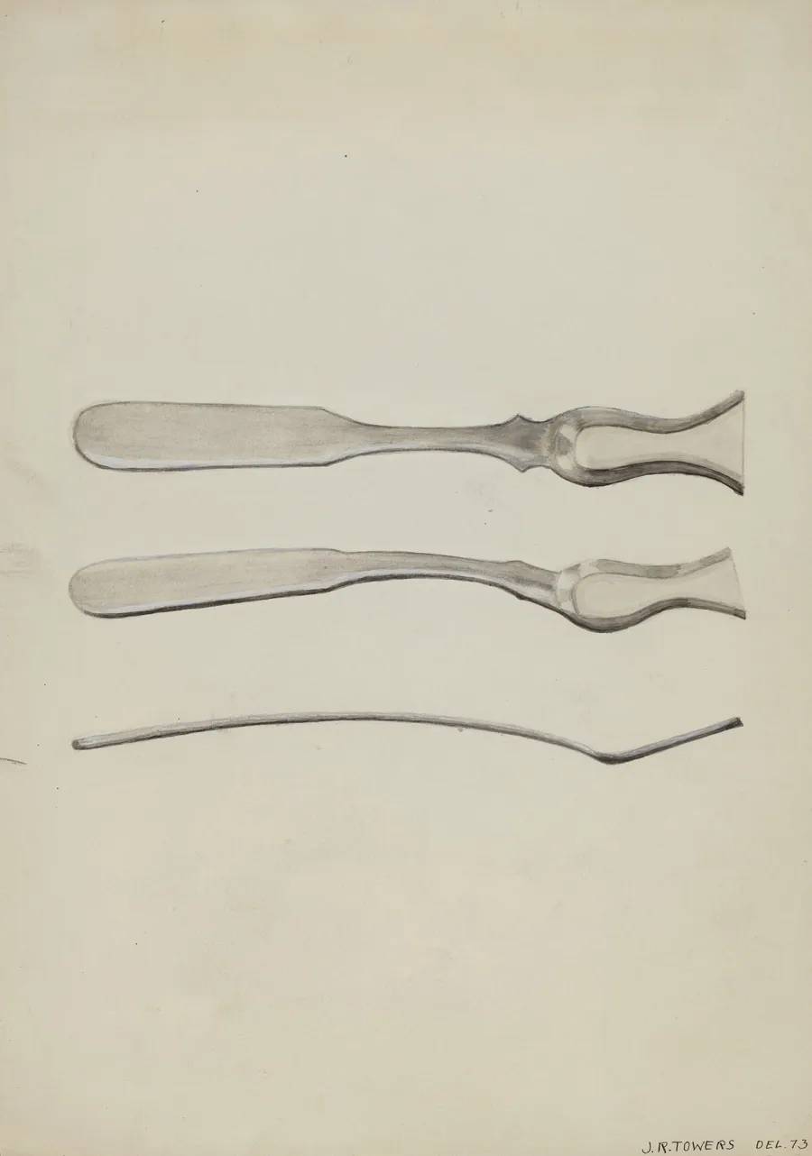 Silver Salt Spoon by John R. Towers
