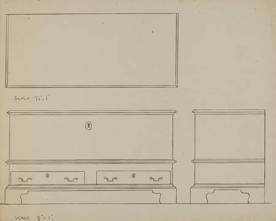 Pa. German Dower Chest by Joseph Rothenberg